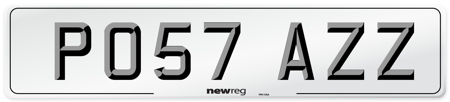PO57 AZZ Number Plate from New Reg